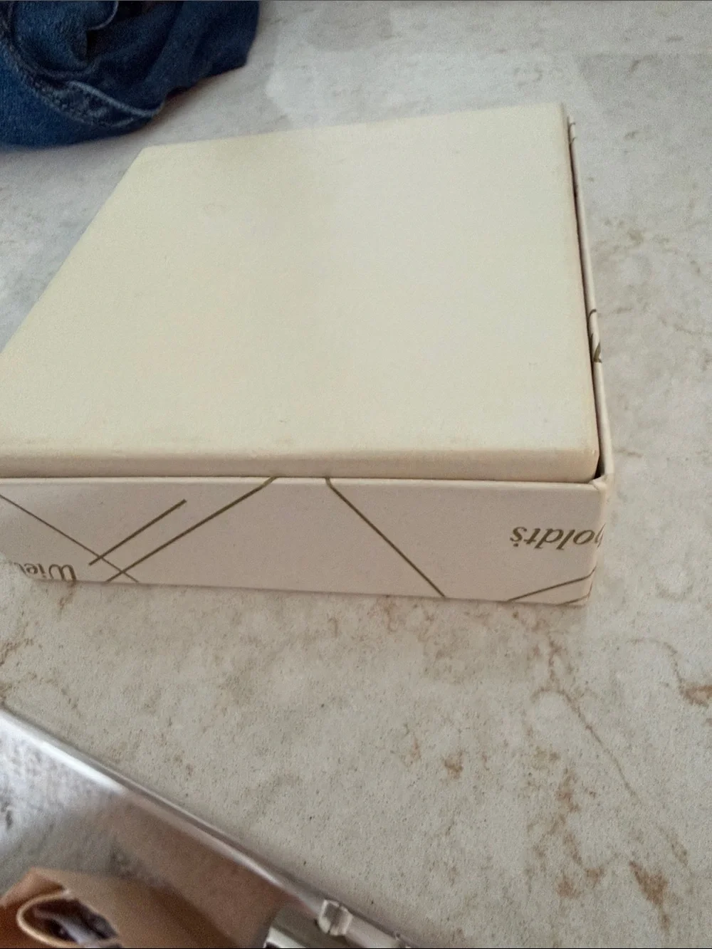 White and Gold Decorative Gift Box